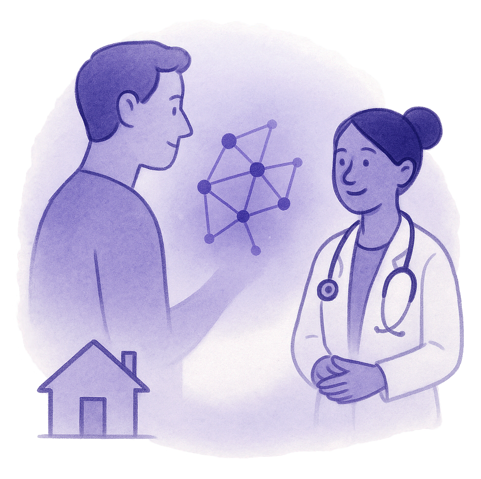 Illustration of proactive care continuity at home