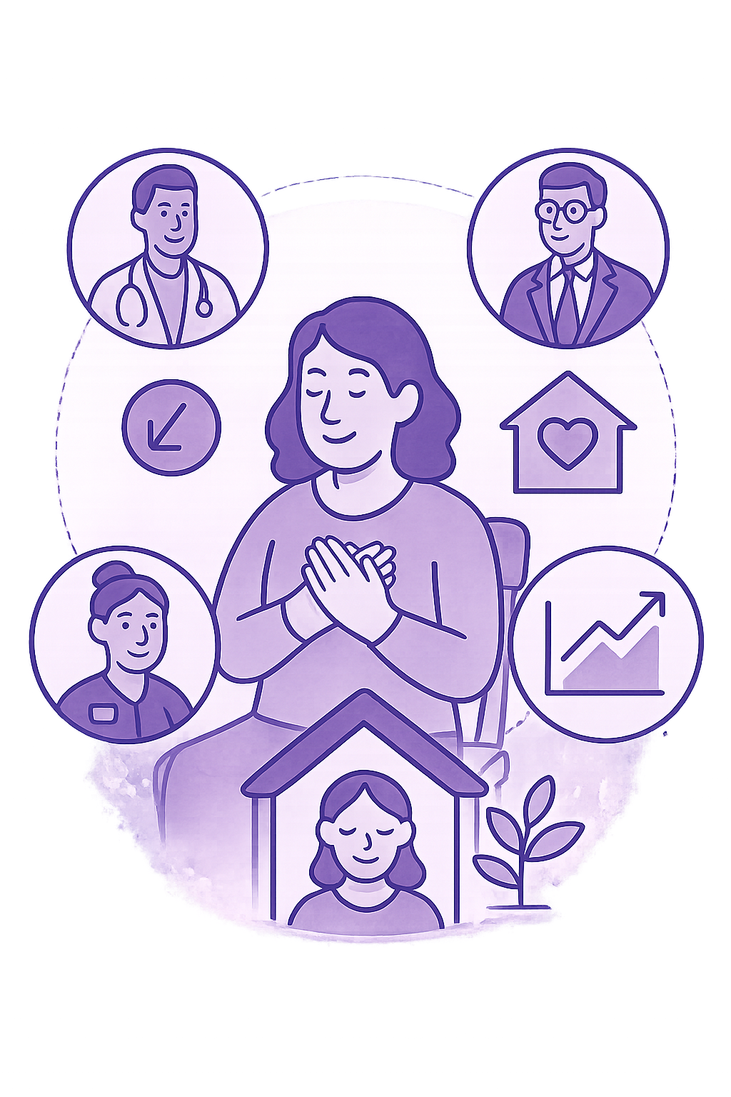 Illustration of proactive care continuity at home