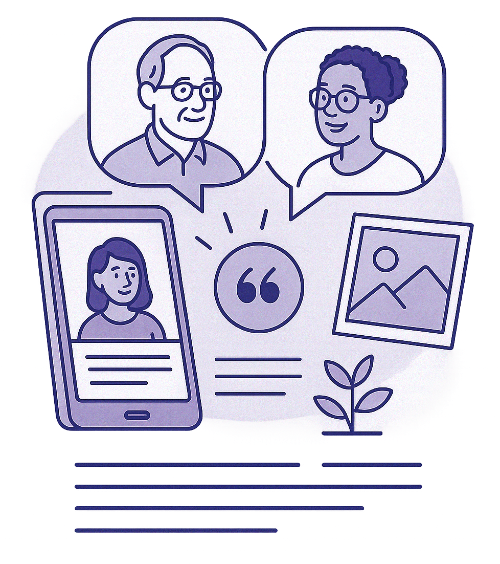 Illustration of member stories and connected outcomes